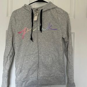 NWT Victoria’s Secret PINK Gray Perfect Full Zip